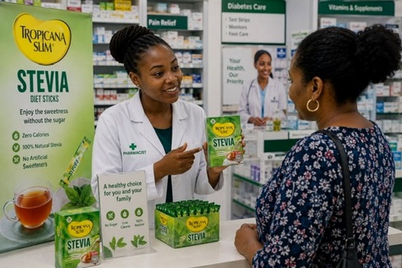 Tropicana Slim / Stevia campaign gallery support one